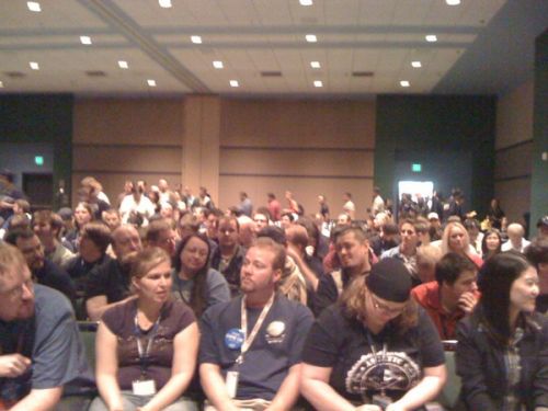 Crowd Entering The Aion Panel
